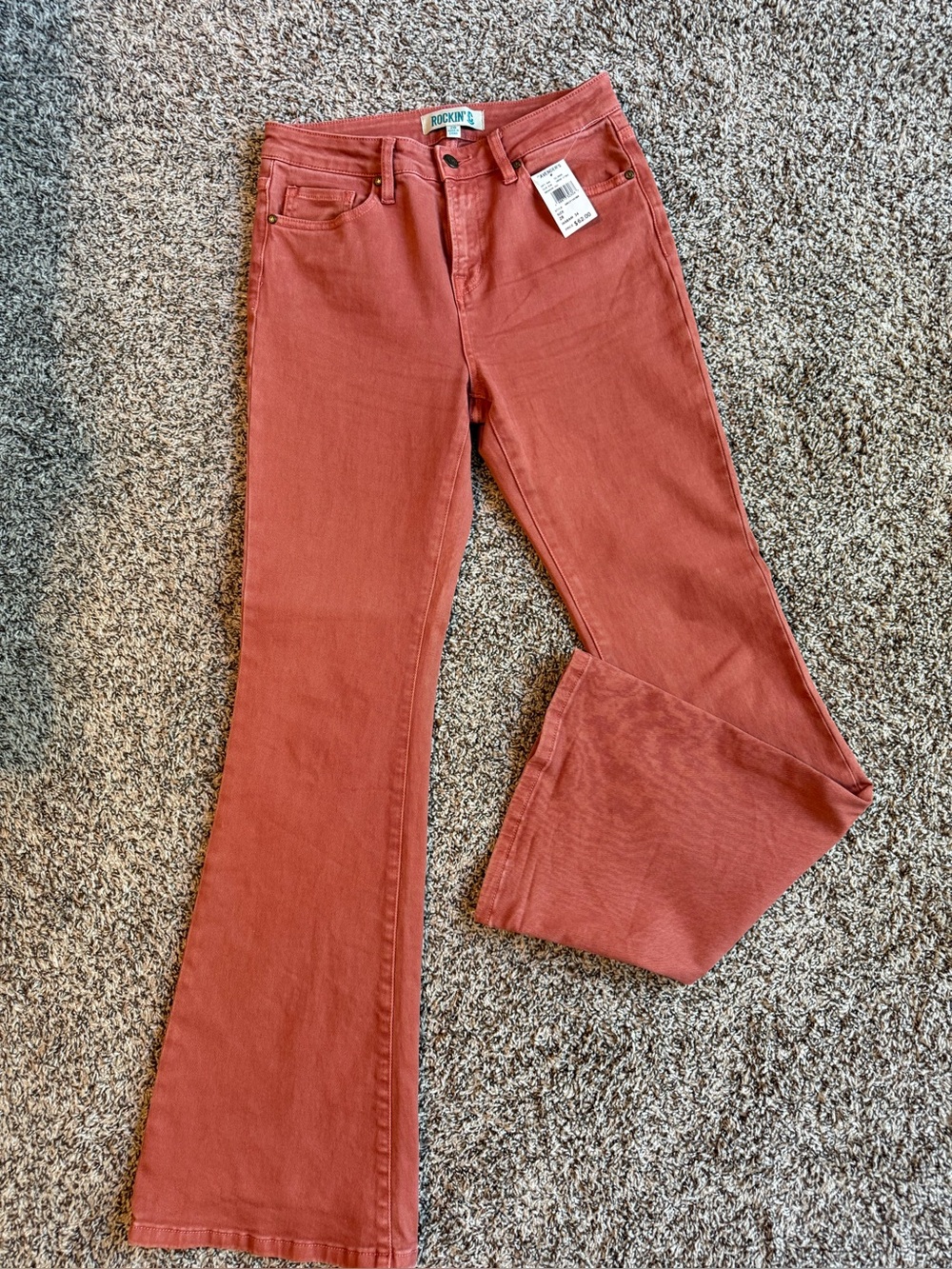 NWT Cavenders Rocking "C" Southwest HighRise Bootcut Flare Jeans Sz 28